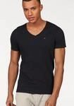 T-Shirt TOMMY JEANS "TJM ORIGINAL JERSEY V NECK TEE", Herren, Gr. XL (52/54), schwarz