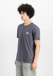 T-Shirt ALPHA INDUSTRIES "Basic T-Shirt SL", Herren, Gr. XL, grau (grauschwarz),