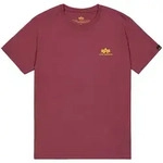 Rundhalsshirt ALPHA INDUSTRIES "BASIC T SMALL LOGO", Herren, Gr. XL, rot (burgundy),