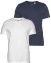 T-Shirt LEVI'S, Herren, Gr. S, blau (navy, wei&szlig;), Obermaterial: 100% Baumwolle,