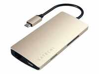 SATECHI USB-Adapter "Type-C Multi-Port Hub 4K Ethernet V2" Adapter goldfarben (gold)