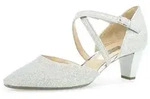 Spangenpumps GABOR "Spangenpumps", Damen, Gr. 38,5, silber, Schuhe Spangenpumps