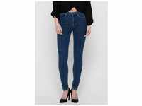 Skinny-fit-Jeans ONLY "ONLPOWER LIFE MID PUSH UP" Gr. XL, Länge 30, blau (dark blue