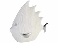 Tierfigur GILDE "Fischfigur" Dekofiguren Gr. B/H/T: 36 cm x 33 cm x 10 cm, weiß
