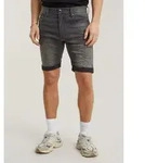 5-Pocket-Hose G-STAR "3301 Slim Denim Shorts", Herren, Gr. 40, grau (lt aged