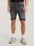 5-Pocket-Hose G-STAR "3301 Slim Denim Shorts", Herren, Gr. 40, grau (lt aged