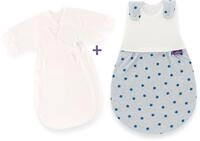 Tr&auml;umeland Babyschlafsack "3tlg. Set LIEBMICH, Design Sternentraum blau"