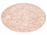 Hochflor-Teppich BRUNO BANANI "Alga" Teppiche Gr. Ø 120 cm, 40 mm, 1 St., rosa