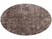 Hochflor-Teppich BRUNO BANANI "Alga" Teppiche Gr. Ø 120 cm, 40 mm, 1 St., grau