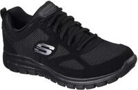 Sneaker SKECHERS "BURNS-AGOURA", Herren, Gr. 44, schwarz, Leder, Textil,