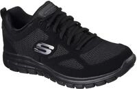 Sneaker SKECHERS "BURNS-AGOURA", Herren, Gr. 44, schwarz, Leder, Textil,