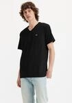 V-Shirt LEVI'S "LE ORIGINAL HM VNECK", Herren, Gr. L, schwarz, Jersey, Obermaterial: