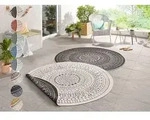 Teppich HANSE HOME "Porto Wendeteppich" Gr. 10, schwarz, H:5mm &Oslash;:200cm, Kunstfaser,