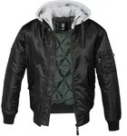 Anorak BRANDIT "Brandit Herren Hooded MA1 Bomber Jacket", Herren, Gr. S, schwarz,