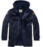 Allwetterjacke BRANDIT "Brandit Herren BW Flag Parka", Herren, Gr. 52, blau (navy),