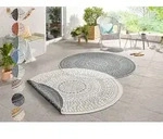 Teppich HANSE HOME "Porto Wendeteppich" Gr. 10, grau, H:5mm &Oslash;:200cm, Kunstfaser,