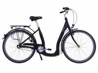 Cityrad HAWK BIKES "HAWK City Comfort Premium Black" Fahrräder Gr. 46 cm, 28...