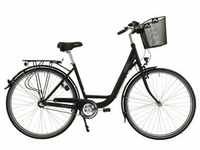 Cityrad HAWK BIKES "HAWK City Wave Premium Plus Black" Fahrräder Gr. 48 cm, 28...