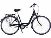 HAWK Bikes Cityrad "HAWK City Wave Premium Black", 3 Gang, Shimano, Nexus...