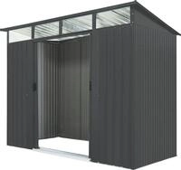 Pergart Ger&auml;tehaus "L&uuml;beck 86" Metall, mit Pultdach und Lichtband, anthrazit matt