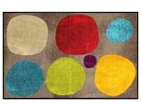 Fußmatte SALONLOEWE Teppiche Gr. B/L: 50 cm x 75 cm, 7 mm, 1 St., bunt (taupe,...