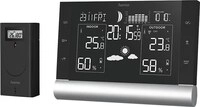 Hama Wetterstation "Wetterstation, Funk, inkl. Au&szlig;ensensor, Wettervorhersage, mit