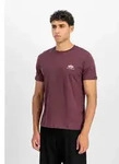 T-Shirt ALPHA INDUSTRIES "Basic T-Shirt SL", Herren, Gr. S, rot (deep maroon),