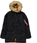Winterjacke ALPHA INDUSTRIES "N-3B VF 59 Vintage Fit W", Damen, Gr. XS, schwarz,