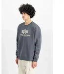Sweatshirt ALPHA INDUSTRIES "Basic Sweater", Herren, Gr. XL, grau (grauschwarz),