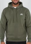 Kapuzensweatshirt ALPHA INDUSTRIES "Hoody Small Logo", Herren, Gr. XXL, gr&uuml;n