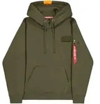 Hoodie ALPHA INDUSTRIES "Red Stripe Hoodie", Herren, Gr. XL, gr&uuml;n (dunkelgr&uuml;n),
