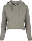 Rundhalspullover URBAN CLASSICS "Urban Classics Damen Ladies Cropped Terry Hoody",