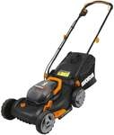 Worx Akkurasenm&auml;her "WG743E" 40V/ 2x4Ah 500m&sup2;, 40cm/20-80mm, 45 Liter