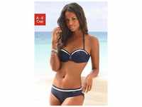 Bügel-Bandeau-Bikini LASCANA Gr. 42, Cup B, blau (marine) Damen Bikini-Sets...