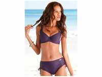 Bügel-Bikini LASCANA Gr. 38, Cup F, lila Damen Bikini-Sets Ocean Blue mit seitlich