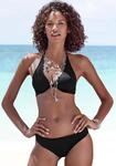 Bikini-Hose LASCANA "Scallop", Damen, Gr. 36, N-Gr, schwarz, Microfaser, Polyamid,