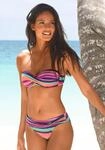 Bandeau-Bikini-Top LASCANA "Rainbow", Damen, Gr. 38, Cup B, bunt (bunt, gestreift),
