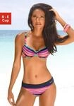 B&uuml;gel-Bikini-Top LASCANA "Rainbow", Damen, Gr. 42, Cup D, bunt (bunt,...