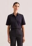 Hemdbluse SEIDENSTICKER, Damen, Gr. XS(34), schwarz, 100% Baumwolle, unifarben,