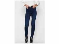 Skinny-fit-Jeans ONLY "ONLPAOLA HW SK DNM AZGZ878" Gr. S, Länge 32, blau (dark blue