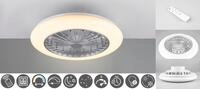 REALITY LEUCHTEN LED Deckenleuchte "Stralsund Deckenventilator", wei&szlig; (titanfarbig