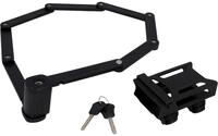 Faltschloss FISCHER FAHRRAD "Faltschloss 110cm XL mit Halter", schwarz,