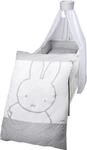roba Himmelbettgarnitur "miffy" 4-tlg., mit Bettw&auml;sche, Nestchen und Himmel