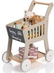 Spiel-Einkaufswagen MUSTERKIND "Rubus, warmgrau/natur", grau (grau, natur),