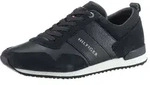 Sneaker TOMMY HILFIGER "ICONIC LEATHER SUEDE MIX RUNNER", Herren, Gr. 42, blau