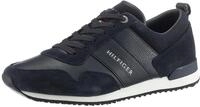 Sneaker TOMMY HILFIGER "ICONIC LEATHER SUEDE MIX RUNNER", Herren, Gr. 42, blau