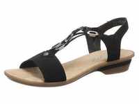 Sandalette RIEKER Gr. 42, schwarz Damen Schuhe Sandaletten Sommerschuh, Sandale,