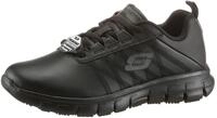Berufsschuh SKECHERS "Sure Track Erath Schn&uuml;rschuh" Gr. 35, schwarz, 35, Leder,