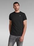 T-Shirt G-STAR "Lash T-Shirt", Herren, Gr. S, schwarz (dk schwarz), Obermaterial: