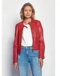 Lederjacke MAZE "Grenada", Damen, Gr. XL, rot, Obermaterial: 100% Lammleder. Futter: